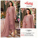 Sofiya 156 Chiffon Suit With Heavy Embroidery & Khatli Worked Pakistani Suits