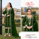 Motifz 2047 Ice Velvet Suit With Embroidery & Bits Worked Pakistani Suits