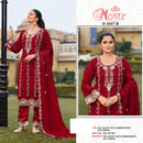 Motifz 2047 Ice Velvet Suit With Embroidery & Bits Worked Pakistani Suits