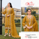 Motifz 2047 Ice Velvet Suit With Embroidery & Bits Worked Pakistani Suits