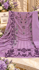 Motifz 5463 Chiffon Suit With Embroidery & Khatli Worked Pakistani Suits