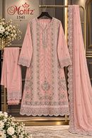 Motifz R 1541 Chiffon Suit With Embroidery & Khatli Worked Pakistani Suits