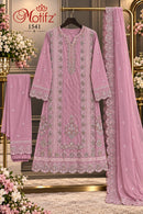 Motifz R 1541 Chiffon Suit With Embroidery & Khatli Worked Pakistani Suits