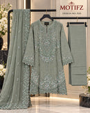 Motifz R 1525 Organza Embroidered Suit With Khatli Worked Pakistani Suits