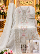 ELAN E 70 Chiffon Heavy Embroidered Suit With Handwork & Cutworked Pakistani Suits