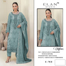 ELAN E 70 Chiffon Heavy Embroidered Suit With Handwork & Cutworked Pakistani Suits