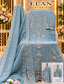 ELAN E 70 Chiffon Heavy Embroidered Suit With Handwork & Cutworked Pakistani Suits