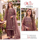 Motifz 5547 Gold Siffon Suit with Embroidery Bits Worked Suits
