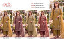 Motifz 5547 Gold Siffon Suit with Embroidery Bits Worked Suits