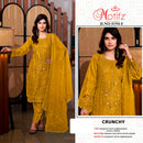 Motifz 5194 Crunchy Fabric With Embroidery & Khatli Work Suit Collection