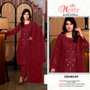 Motifz 5194 Crunchy Fabric With Embroidery & Khatli Work Suit Collection