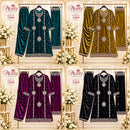 Motifz R 1569 Ice Velvet Embroidered Suit with Premium Bits Worked Pakistani Suits