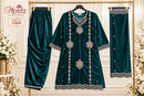 Motifz R 1569 Ice Velvet Embroidered Suit with Premium Bits Worked Pakistani Suits