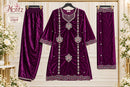 Motifz R 1569 Ice Velvet Embroidered Suit with Premium Bits Worked Pakistani Suits