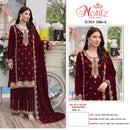 Motifz R 1566 Velvet Embroidery & Bits Work Designer Readymade Suit