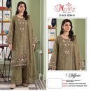 Motifz 5538 Chiffon Embroidered Suit with Premium Khatli Worked Pakistani Suits