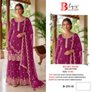 Bilqis B 293 Heavy Chiffon Beads Embroidered Designer Readymade Suit