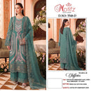 Motifz 5548 Gold Siffon Suit with Embroidery Khatli Work & Back Worked Pakistani Suits