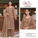 Motifz 5545 Gold Chiffon Embroidered Suit with Premium Bits Worked Pakistani Suits