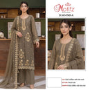 Motifz 5545 Gold Chiffon Embroidered Suit with Premium Bits Worked Pakistani Suits
