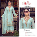Motifz 5447 Organza With Embroidery & Bits Work Pakistani Suit Collection
