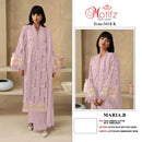 Motifz 5418 Maria B Pure Cambric Cotton With Embroidery Worked Pakistani Suits