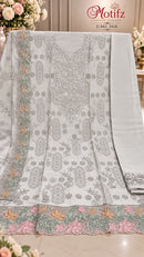 Motifz 5418 Maria B Pure Cambric Cotton With Embroidery Worked Pakistani Suits