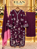 Elan E 72 Gajji Silk Heavy Embroidery Work Suit Premium Designer Collection