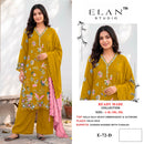 Elan E 72 Gajji Silk Heavy Embroidery Work Suit Premium Designer Collection