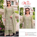 Motifz 5491 Crystal Chiffon Embroidery Khatli Work Designer Suit Collection