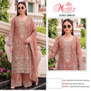 Motifz 5491 Crystal Chiffon Embroidery Khatli Work Designer Suit Collection