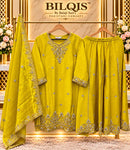 Bilqis B 279 Chinon Heavy Beads Embroidered Designer Suit Collection Molisha Fashion Hub