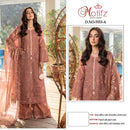 Motifz 5553 Gold Chiffon Suit With Embroidery Khatli Work Premium Unstitched Suit Collection