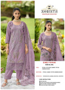 Zorista 11018 Cambric Cotton Embroidery Stitched Suit Set