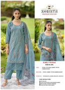 Zorista 11018 Cambric Cotton Embroidery Stitched Suit Set