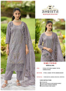 Zorista 11018 Cambric Cotton Embroidery Stitched Suit Set