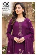 Al Karam Butterfly NX Rayon Embroidered Salwar Suits