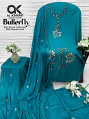 Al Karam Butterfly NX Rayon Embroidered Salwar Suits
