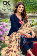 Al Karam Kaju Katli Rayon Fancy Work Ladies Designer Suit