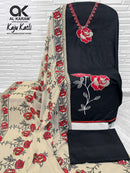 Al Karam Kaju Katli Rayon Fancy Work Ladies Designer Suit