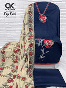 Al Karam Kaju Katli Rayon Fancy Work Ladies Designer Suit