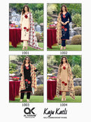 Al Karam Kaju Katli Rayon Fancy Work Ladies Designer Suit