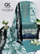 Al Karam Qalamkar Cotton Digital Print With Fancy Work Suit