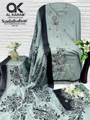 Al Karam Sadabahar Vol 2 Rayon Fancy Embroidery Work Suit