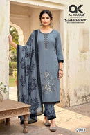 Al Karam Sadabahar Vol 2 Rayon Fancy Embroidery Work Suit