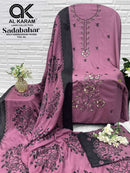 Al Karam Sadabahar Vol 2 Rayon Fancy Embroidery Work Suit