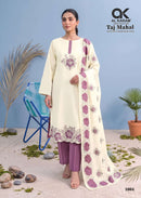 Al Karam Taj Mahal Rayon Fancy Embroidered Designer Suit