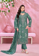 Alok Suits Apple Cut Edition 4 Viscose Foil Print Suit With Fancy Embroidery Work