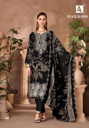 Alok Suits Black Bloom Rayon Print With Fancy Embroidery Work Suit Designer Collection