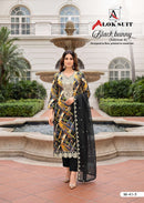 Alok Suits Black Bunny Edition 6 Viscose Printed Suit With Fancy Embroidery